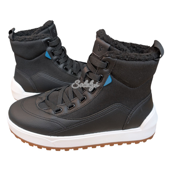 Vessi Alta Womens 6 High Top Asphalt Black White Waterproof DymaTex Sneaker Boot - Picture 1 of 10
